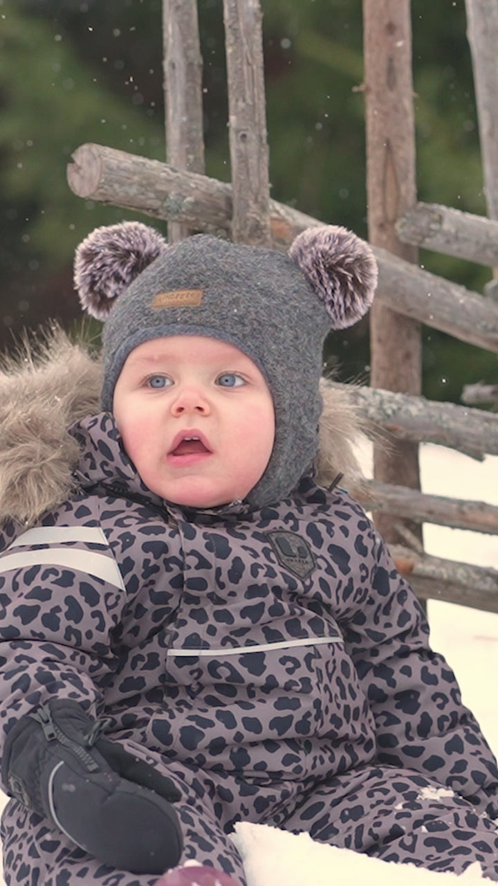 COLDEN WINTER BABY OVERALL - LATTE/BLACK