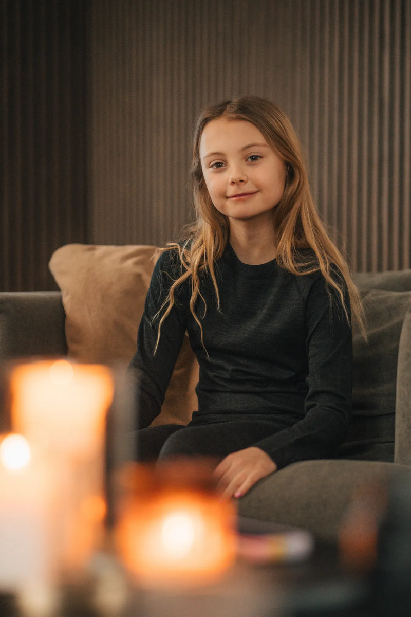 MERINO SET - BLACK MELANGE