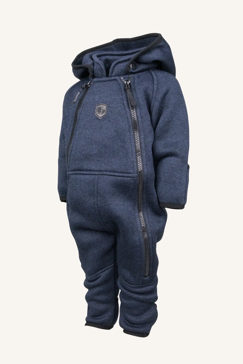 BORMIO FLEECE BABY OVERALL - NAVY