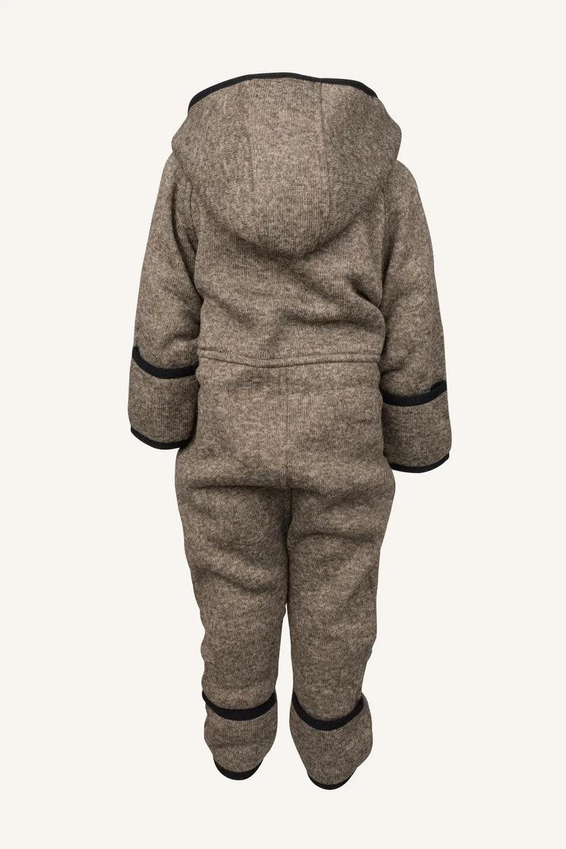 BORMIO FLEECE BABY OVERALL - GREIGE