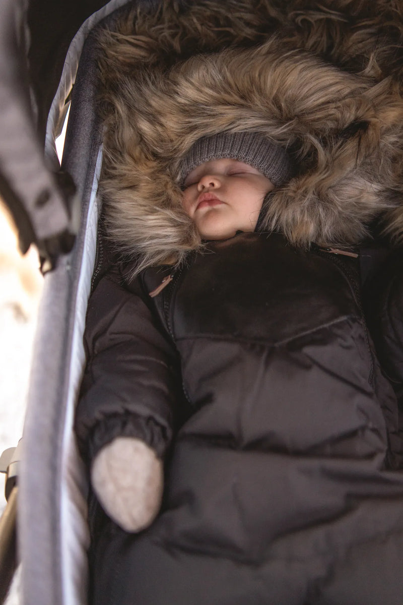 ROCKY WINTER BABY OVERALL - BLACK