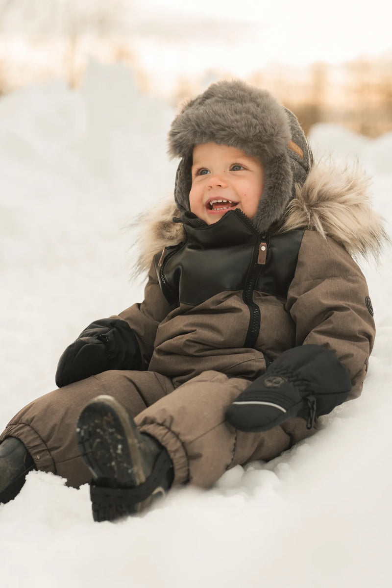 ROCKY WINTER BABY OVERALL - WALNUT