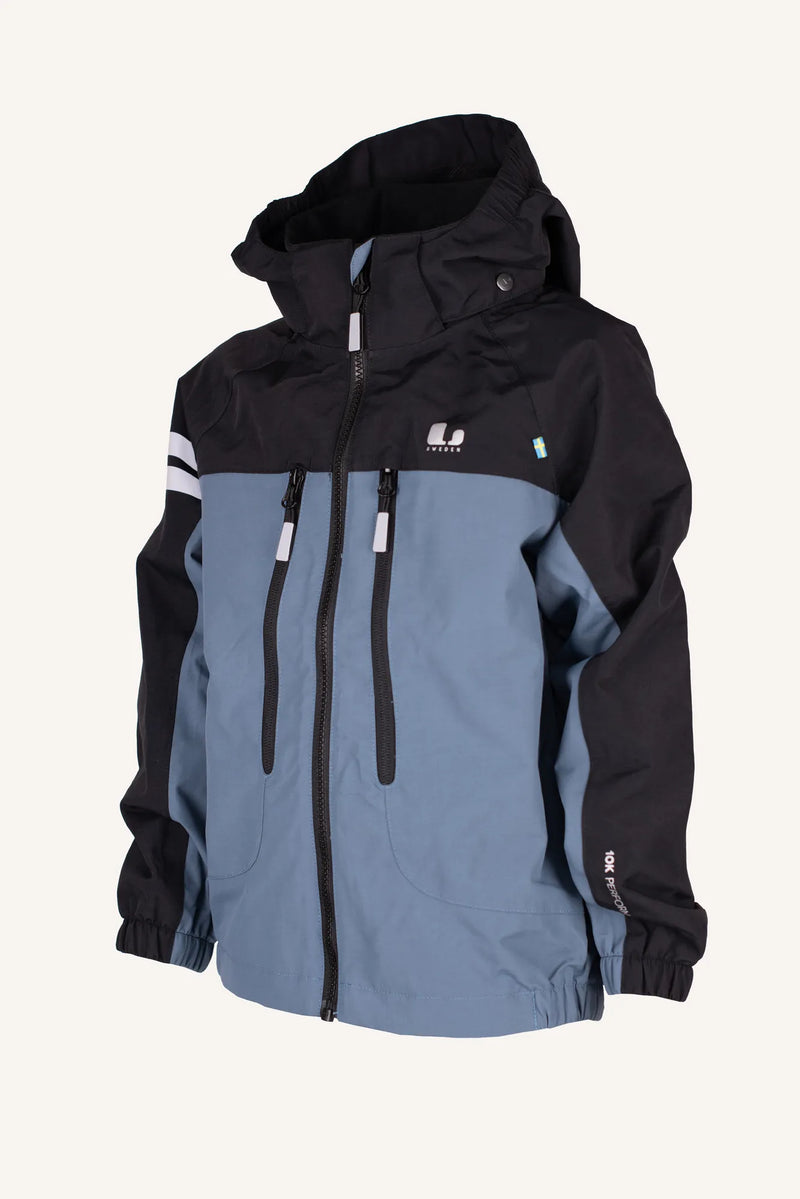 LINGBO SHELL JACKET - BLACK/BLUE