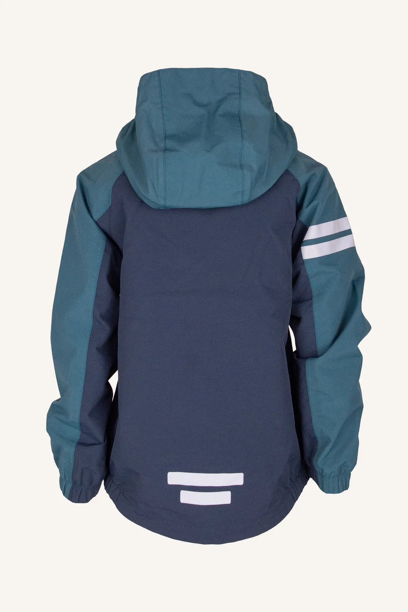 LINGBO SHELL JACKET - TURQUOISE/NAVY