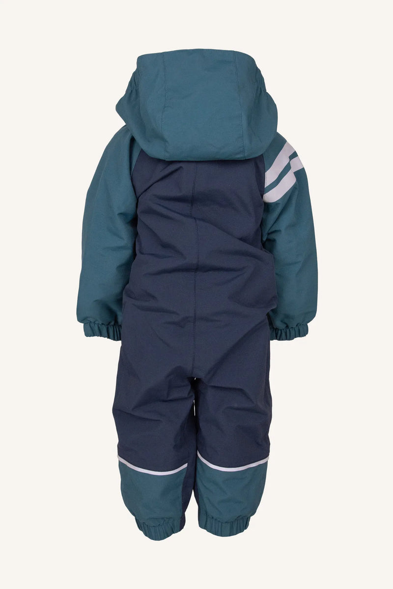LINGBO SHELL BABY OVERALL - TURQUOISE/NAVY