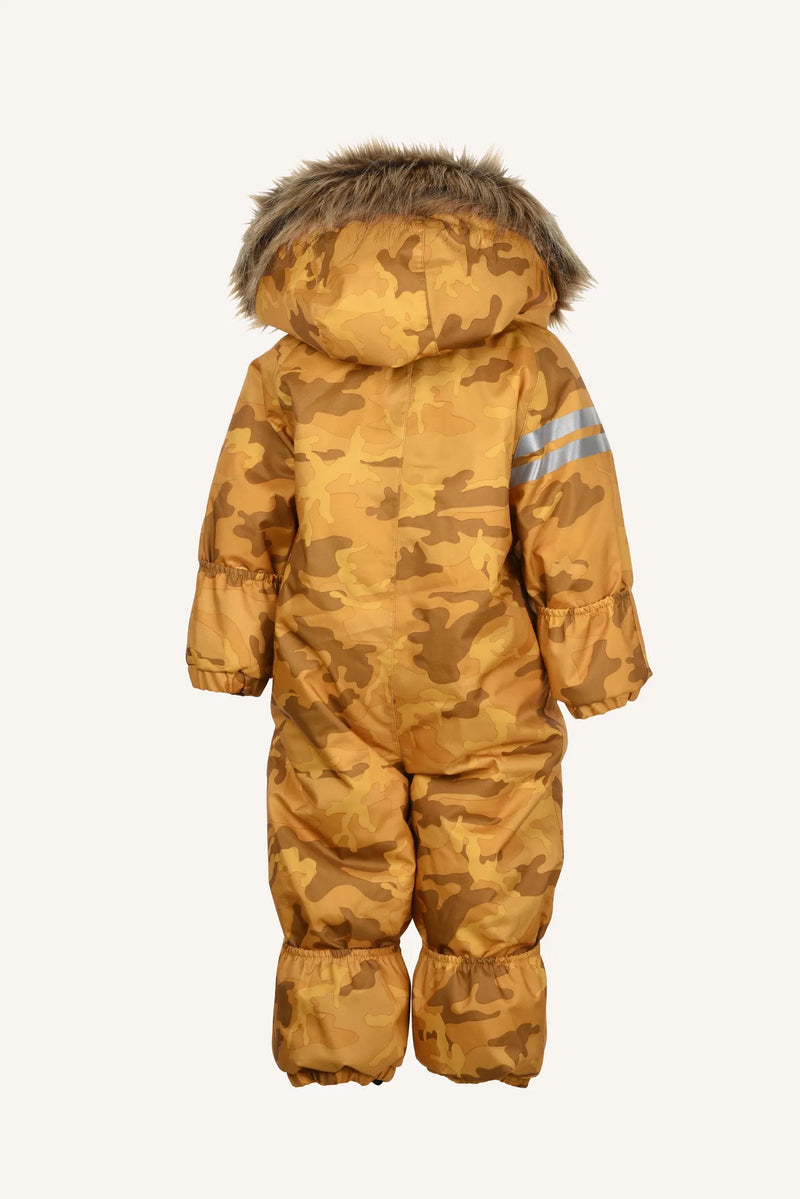 CAMO BABY OVERALLS - YELLOW
