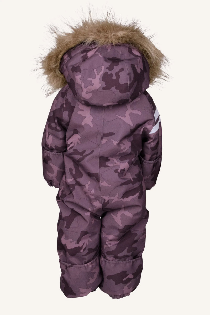 CAMO BABY OVERALL - DUSTY MAUVE