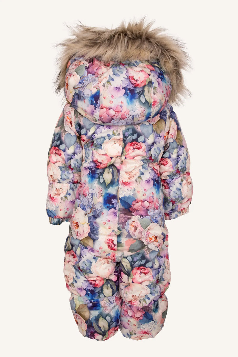 FROSTY WINTER BABY OVERALL - FLOWER