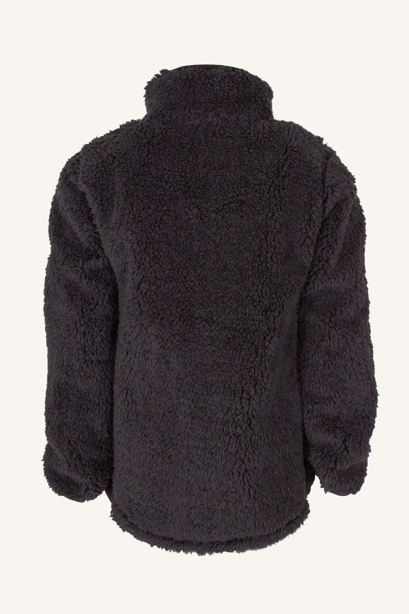 MUDDUS PILE JACKET, WINDFLEECE - BLACK
