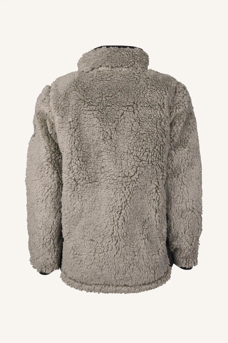 MUDDUS PILE JACKET, WINDFLEECE - GREIGE