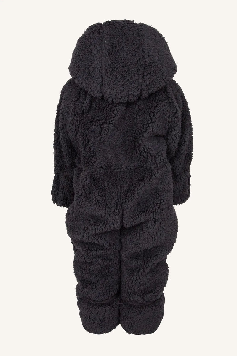 MUDDUS PILE BABY OVERALL, WINDFLEECE - BLACK