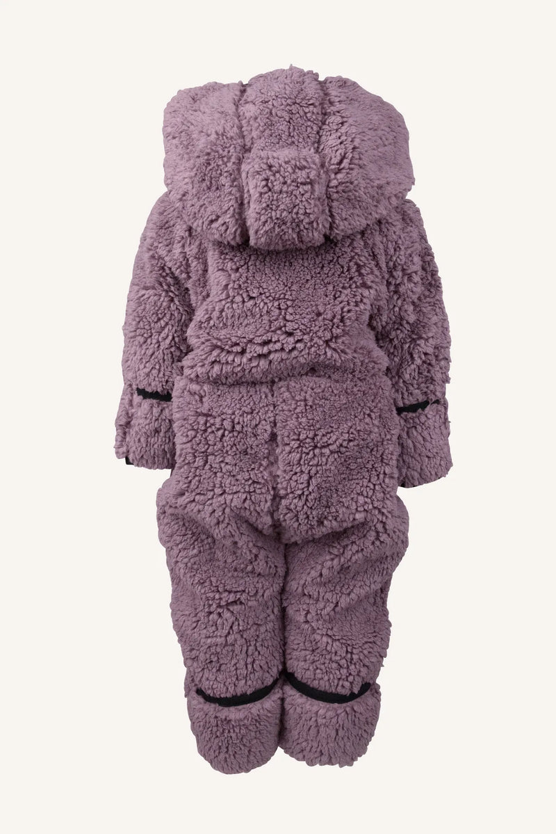 MUDDUS PILE BABY OVERALL, WINDFLEECE - DUSTY MAUVE
