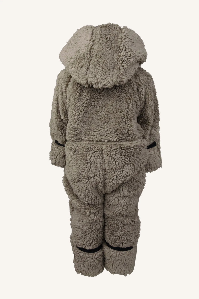 MUDDUS PILE BABY OVERALL, WINDFLEECE - GREIGE