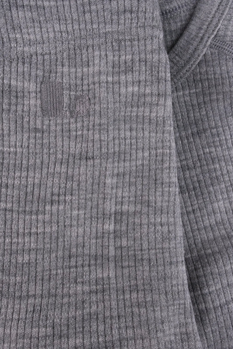RIB MERINO SET - GREY MELANGE