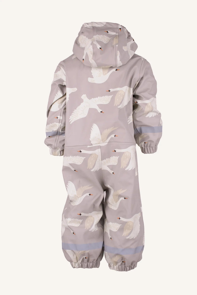 LEKHYTTAN RAIN BABY OVERALL, FLEECE - SAND
