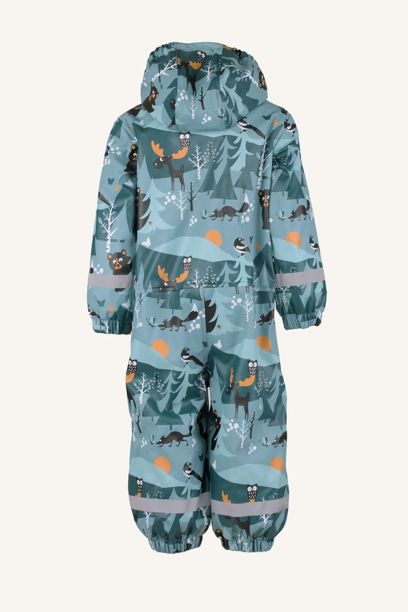 LEKHYTTAN RAIN BABY OVERALL, FLEECE - OCEAN BLUE