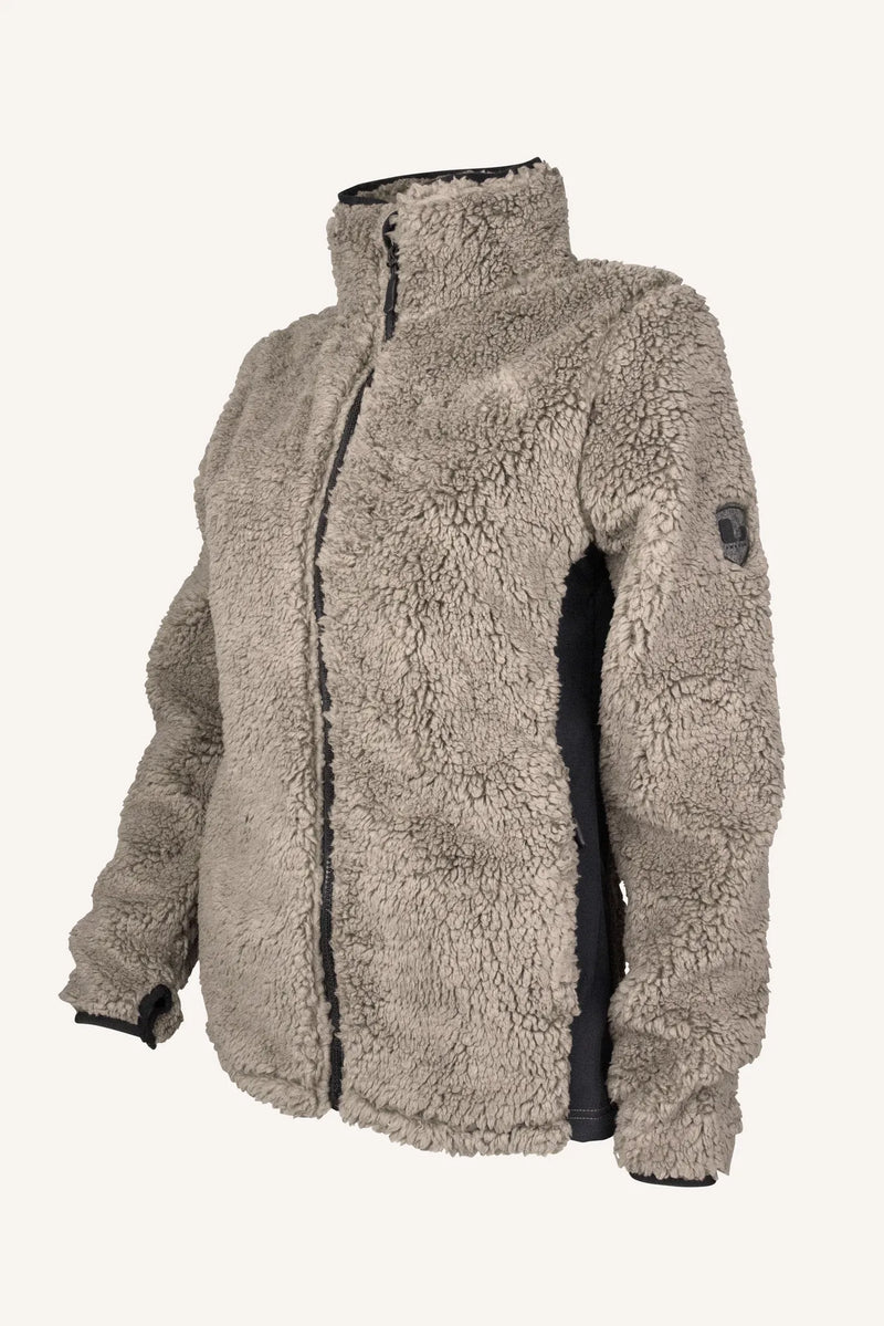 MUDDUS PILE JACKET, WINDFLEECE, WOMEN - GREIGE