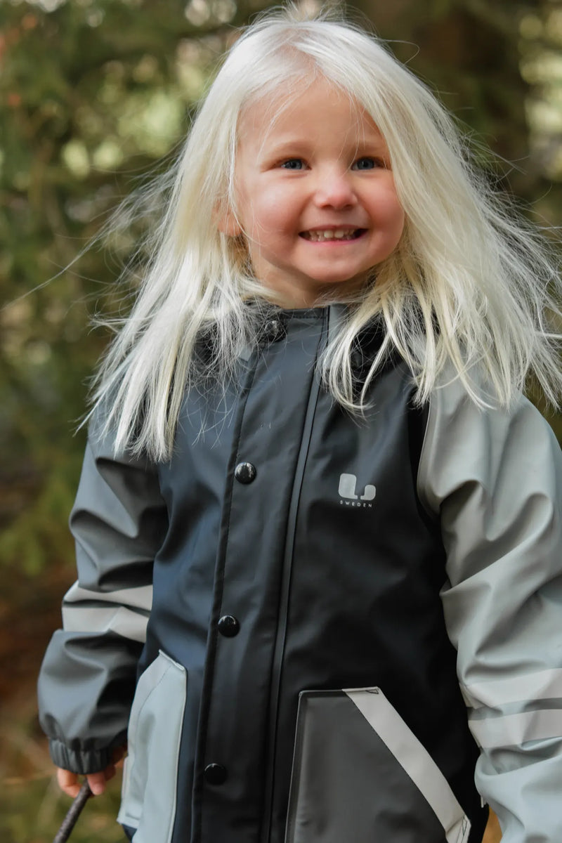 FAGERHULT RAIN SET, FLEECE - BLACK/ANTH