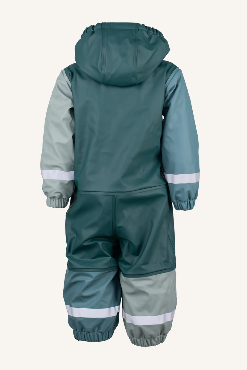 FAGERHULT RAIN BABY OVERALL, FLEECE - LAGOON/MINT GREEN