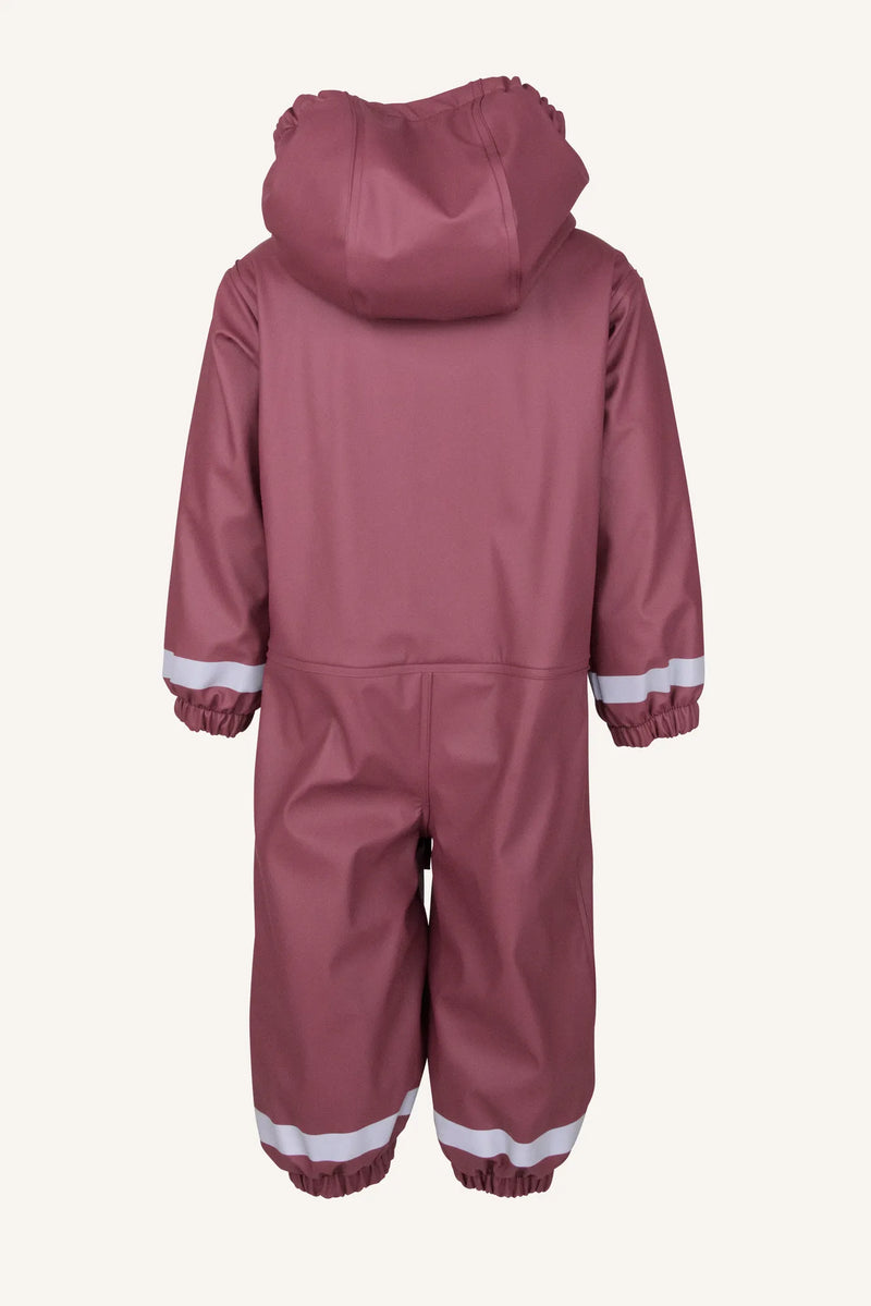FAGERHULT RAIN BABY OVERALL, FLEECE - DRY ROSE