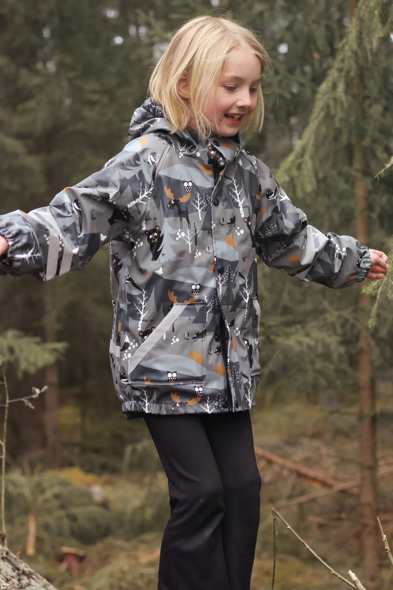 VATTNADAL RAIN SET FLEECE - ANTH/BLACK