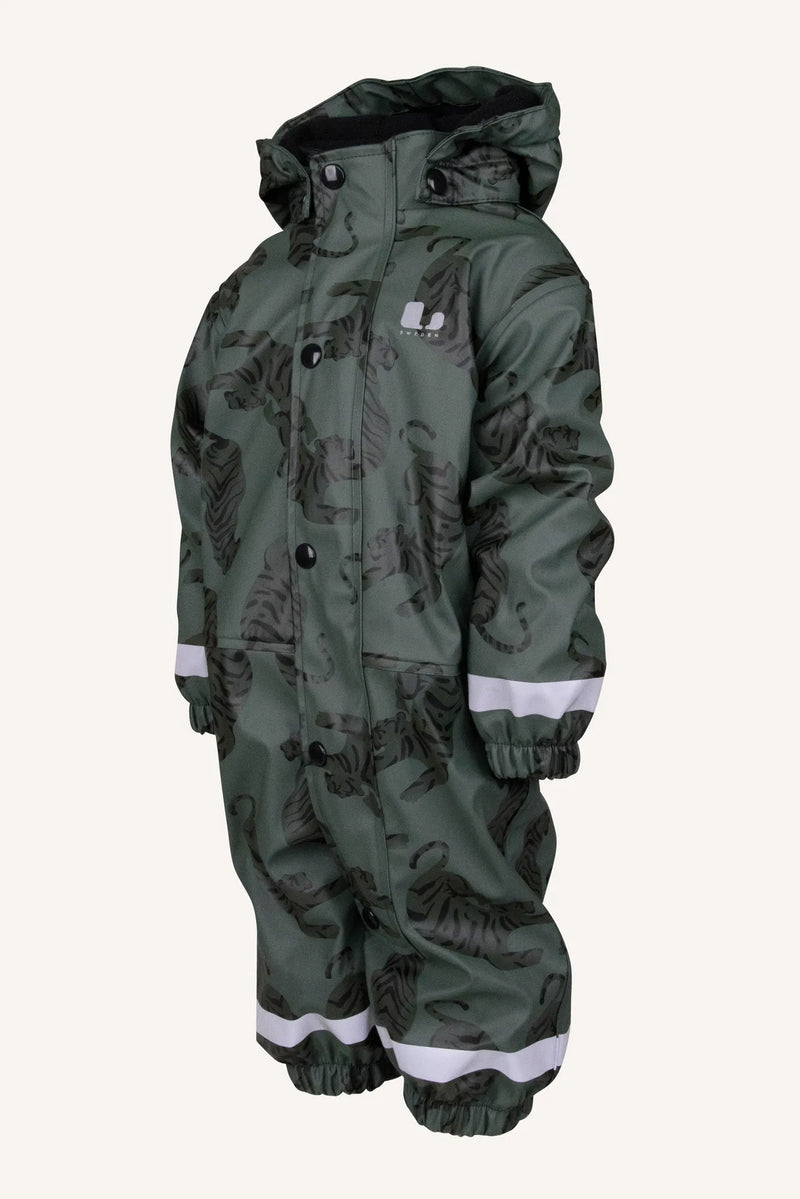 VATTNADAL RAIN BABY OVERALL FLEECE - GREEN