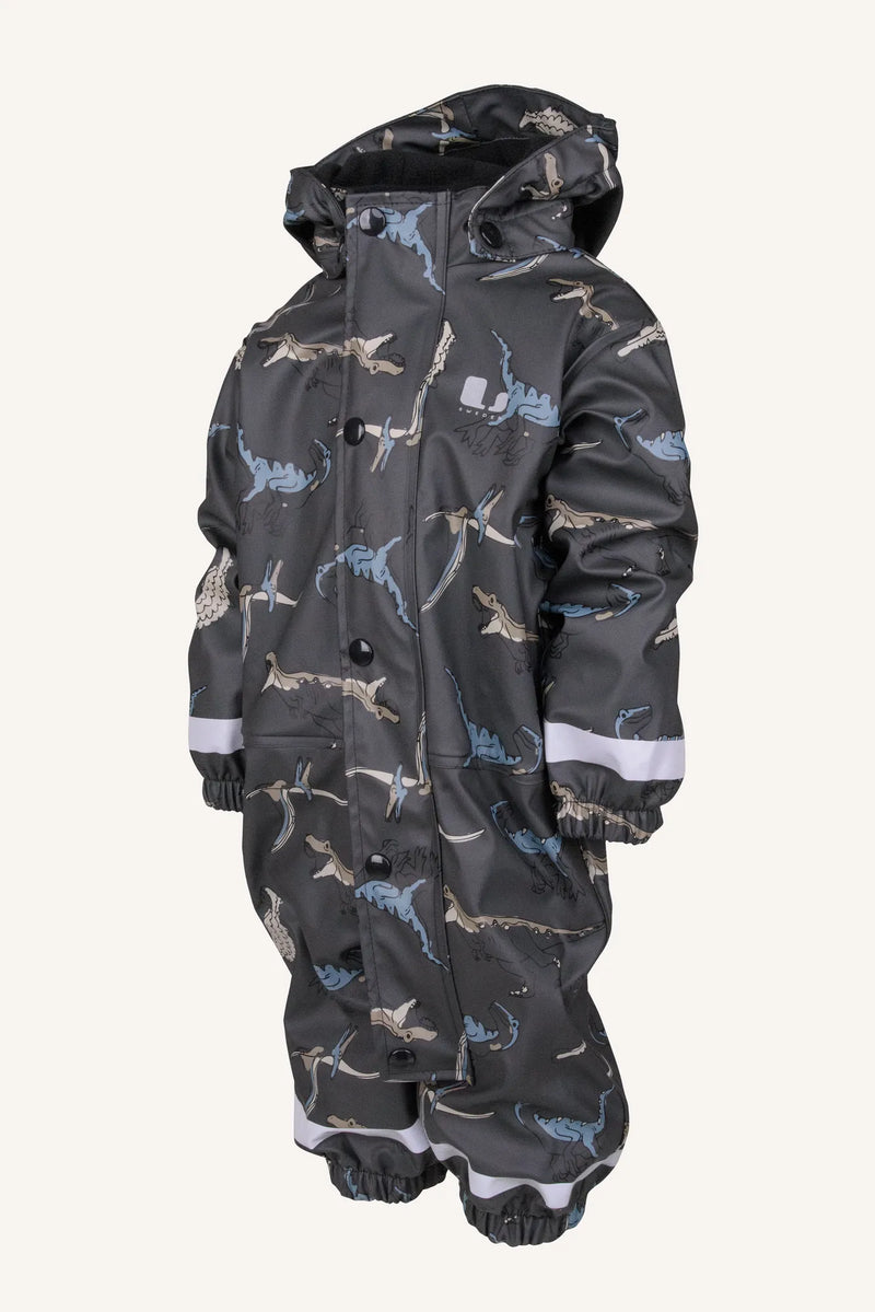 VATTNADAL RAIN BABY OVERALL FLEECE - ANTHRACITE