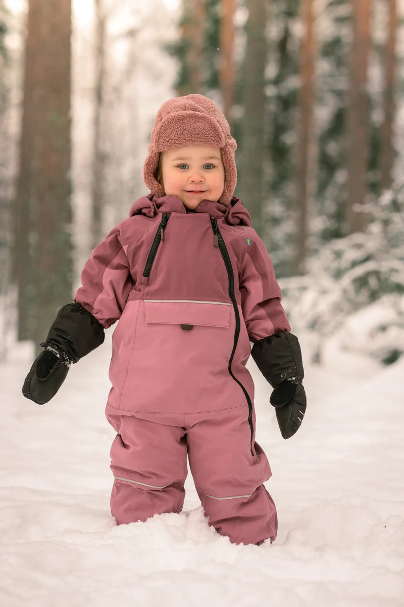 ANORAK WINTER BABY OVERALL - DRY ROSE/ROSE