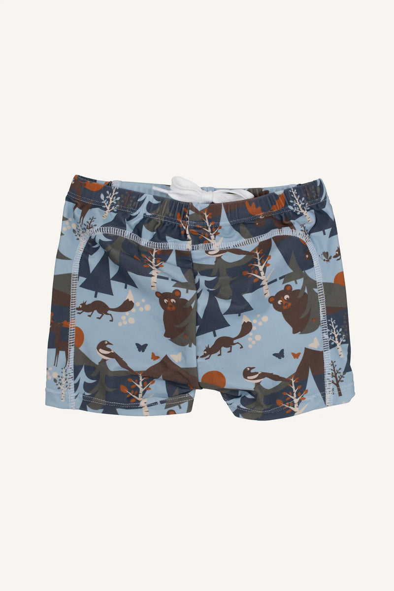 THOR SWIM TRUNKS - LIGHTBLUE/BROWN