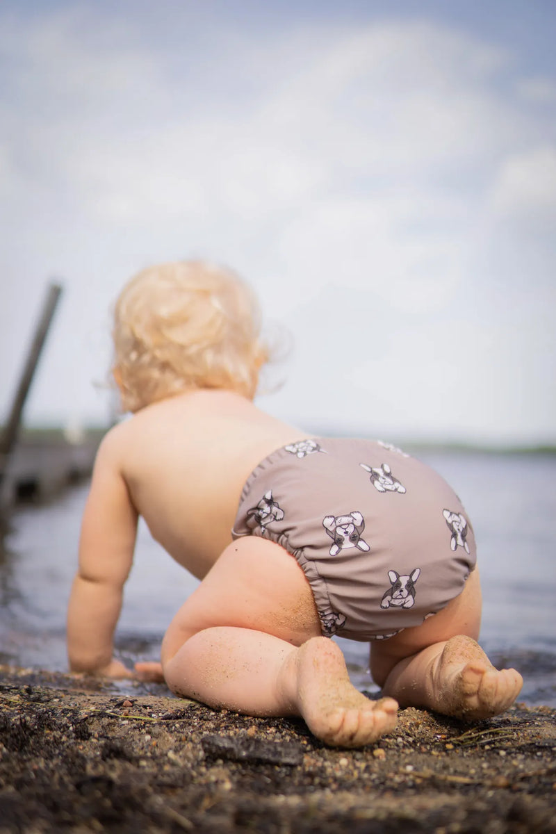 ASH BABY SWIM DIAPER - GREIGE