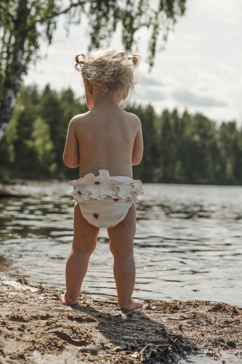DAISY BABY SWIM DIAPER - OFFWHITE/PINK
