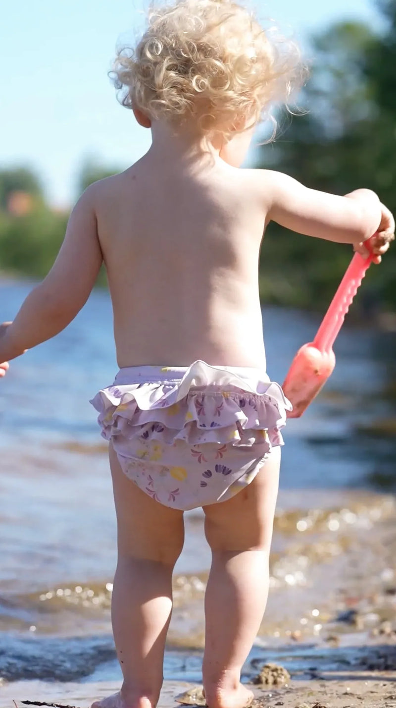 DAISY BABY SWIM DIAPER - LAVENDER/YELLOW