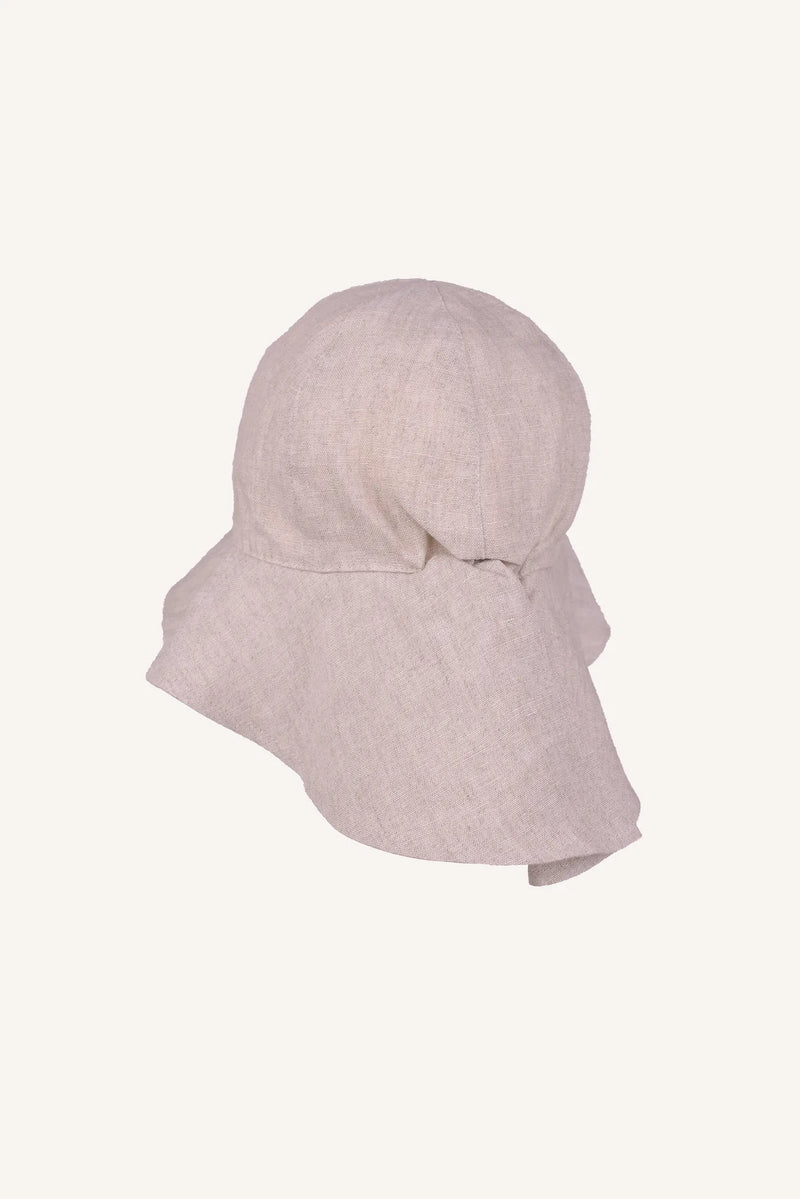 FLORENCE LINEN HAT - BEIGE