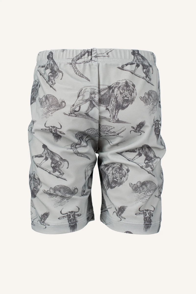 BERMUDA TRUNKS - MINT GREEN/GREY