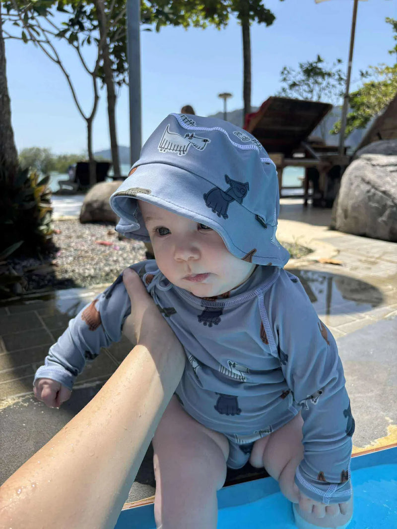 SUNSHINE SUN HAT - BLUE/LIGHT BLUE