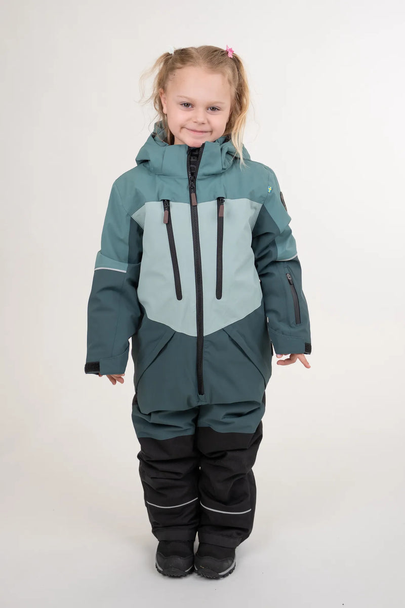 ALPINE WINTER OVERALL - MINT GREEN/DARK MINT