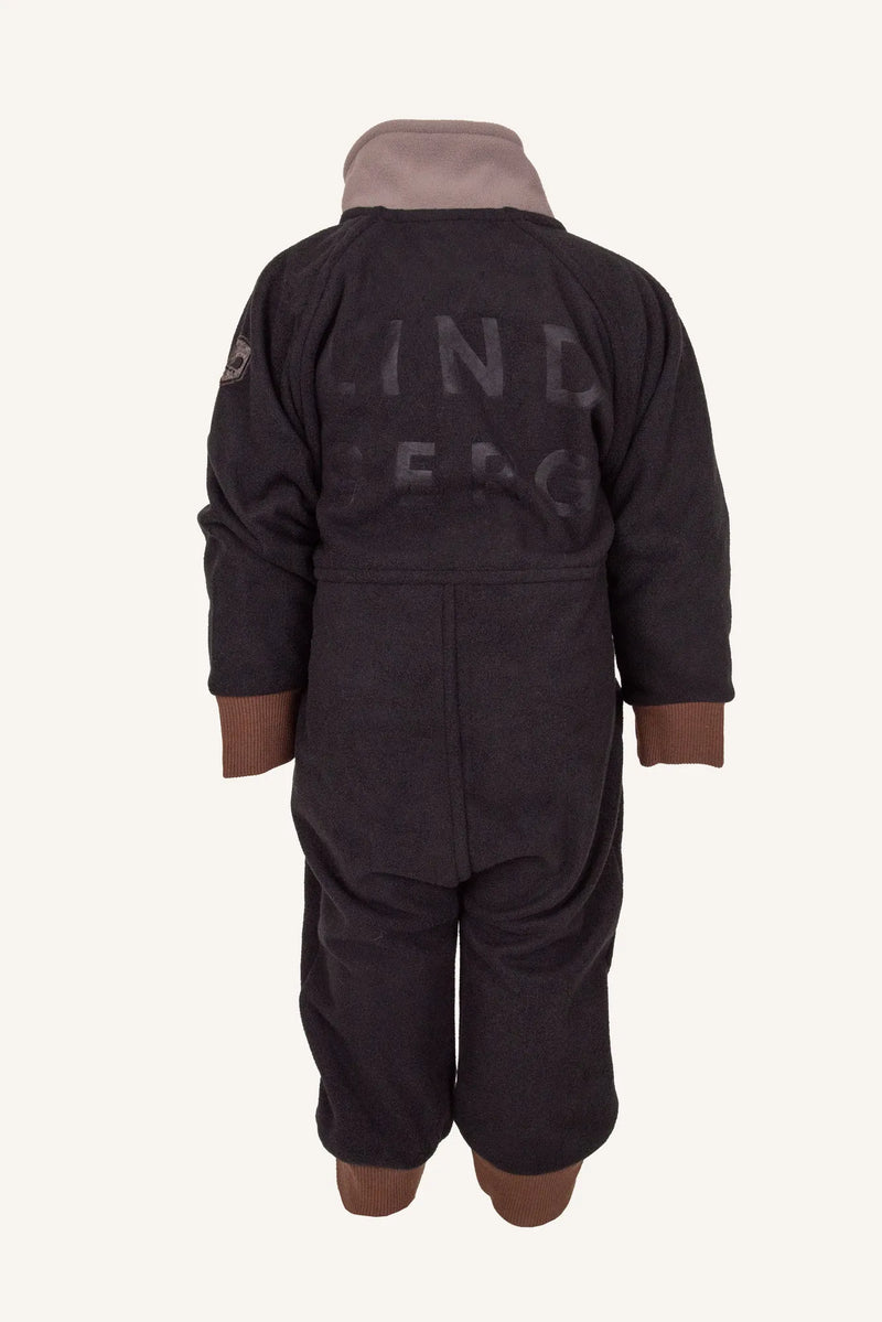 STORMY BABY OVERALL, WINDFLEECE - GREY/BLACK