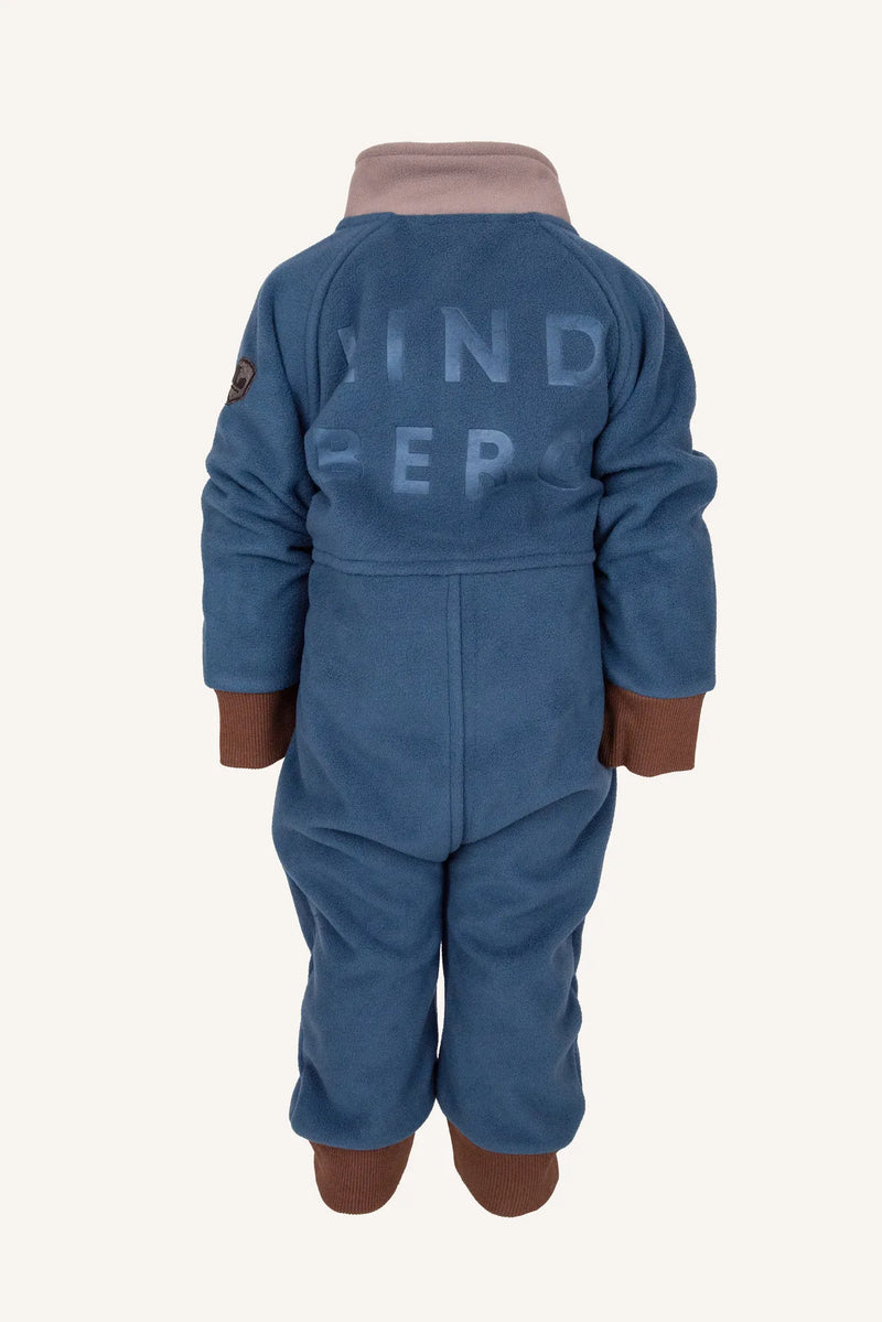 STORMY BABY OVERALL, WINDFLEECE - GREY/DARK BLUE