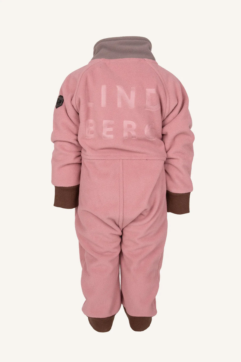 STORMY BABY OVERALL, WINDFLEECE - GREY/BLUSH