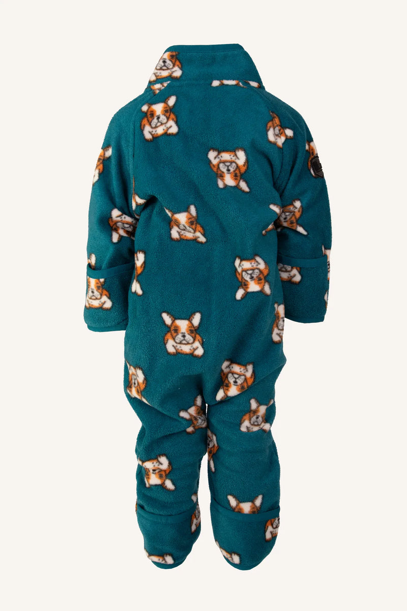 LULEÅ FLEECE BABY OVERALL - DARK TEAL
