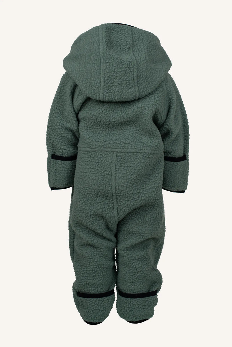 RAMUND PILE BABY OVERALL - GREEN