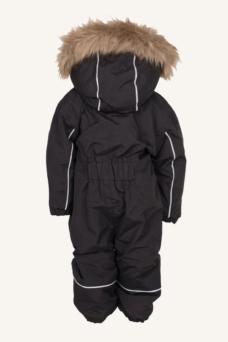 NORDIC WINTER BABY OVERALL - BLACK