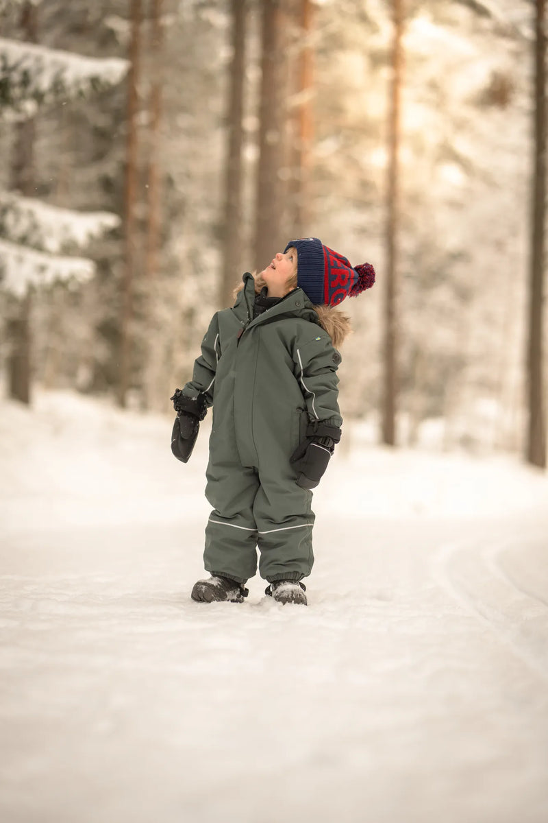 NORDIC WINTER BABY OVERALL - DARK TEAL