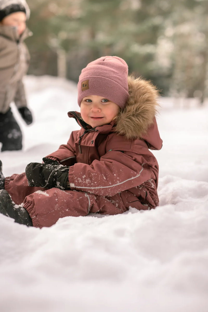 NORDIC WINTER BABY OVERALL - ROSE