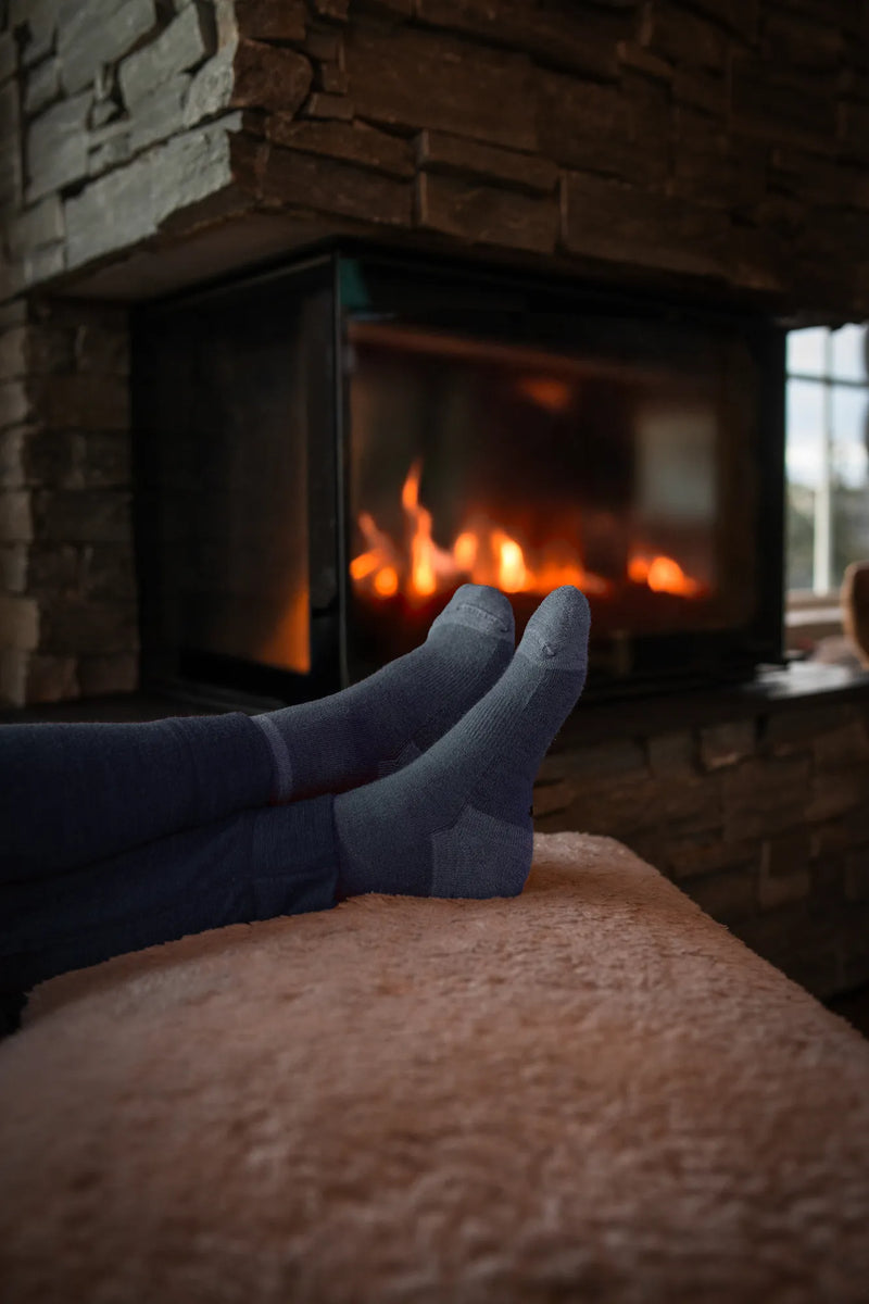 VANDRA WOOL SOCKS, 2-P - BLACK/NAVY