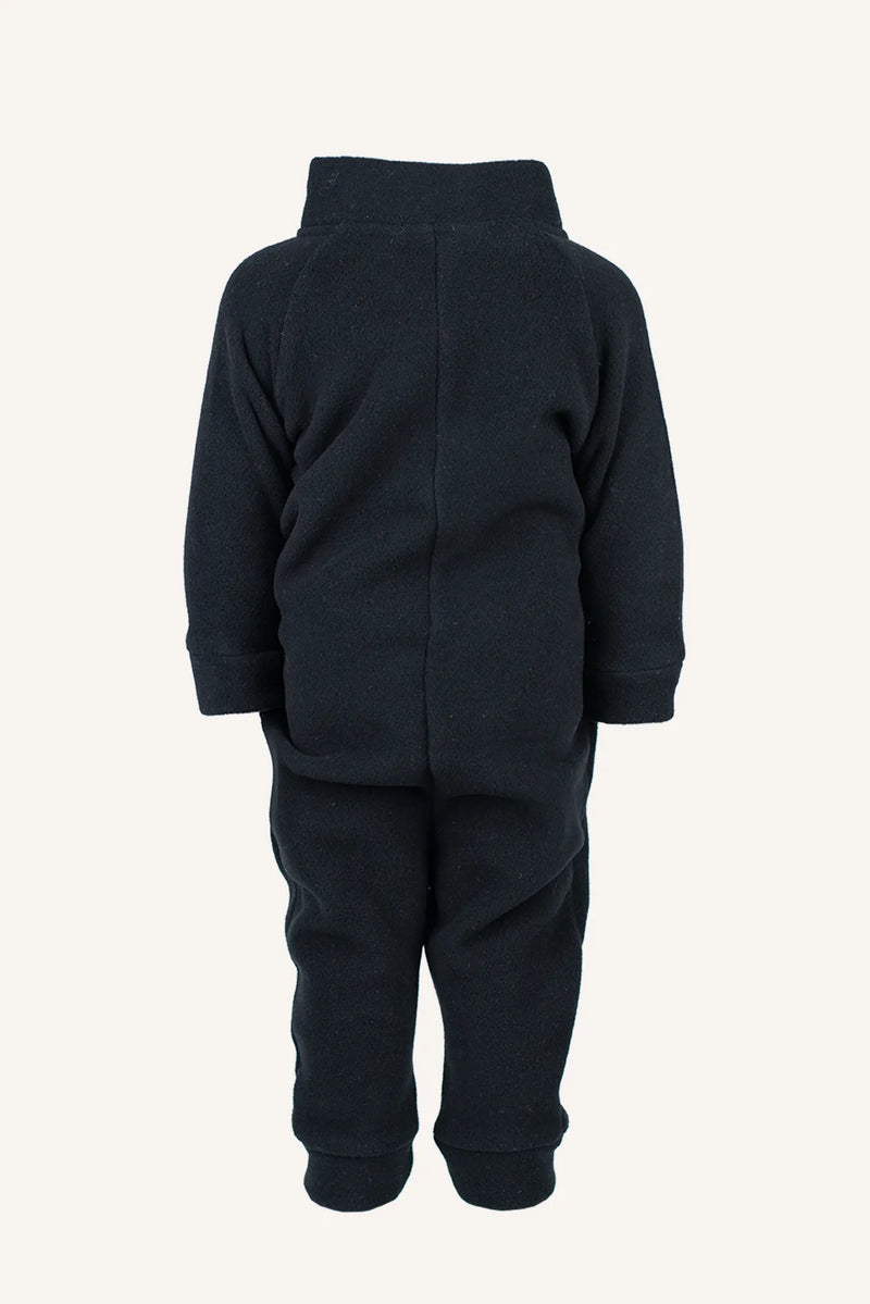 CHILL FLEECE BABY OVERALL - BLACK