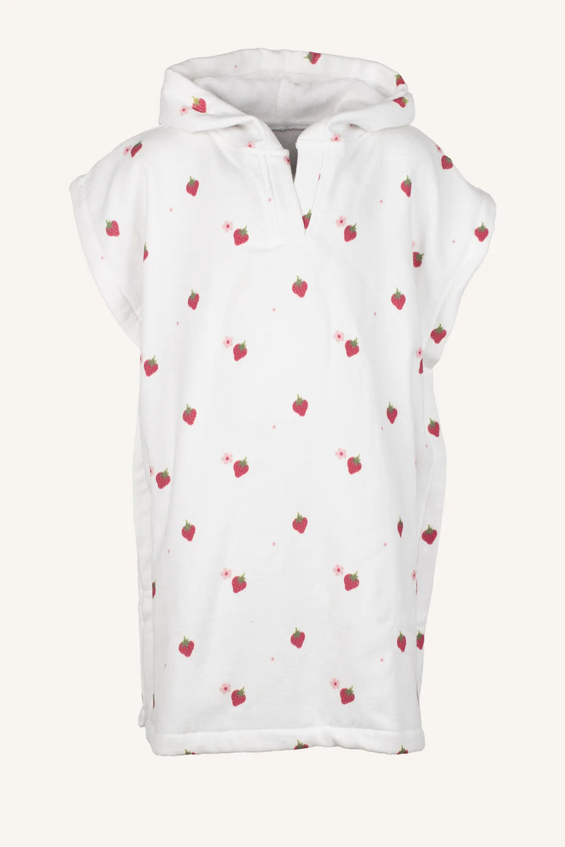 LJUSVÅG PONCHO - WHITE/PINK