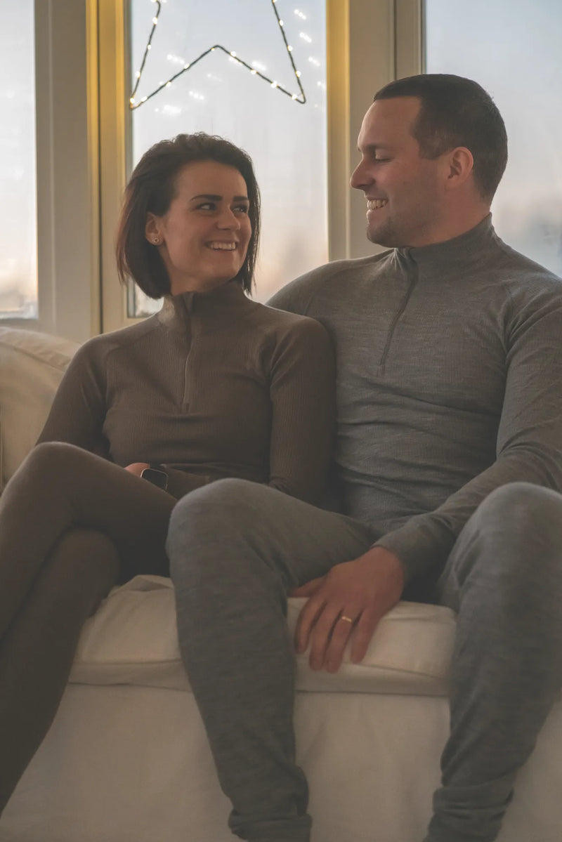 RIB MERINO TOP, MEN - GREY MELANGE