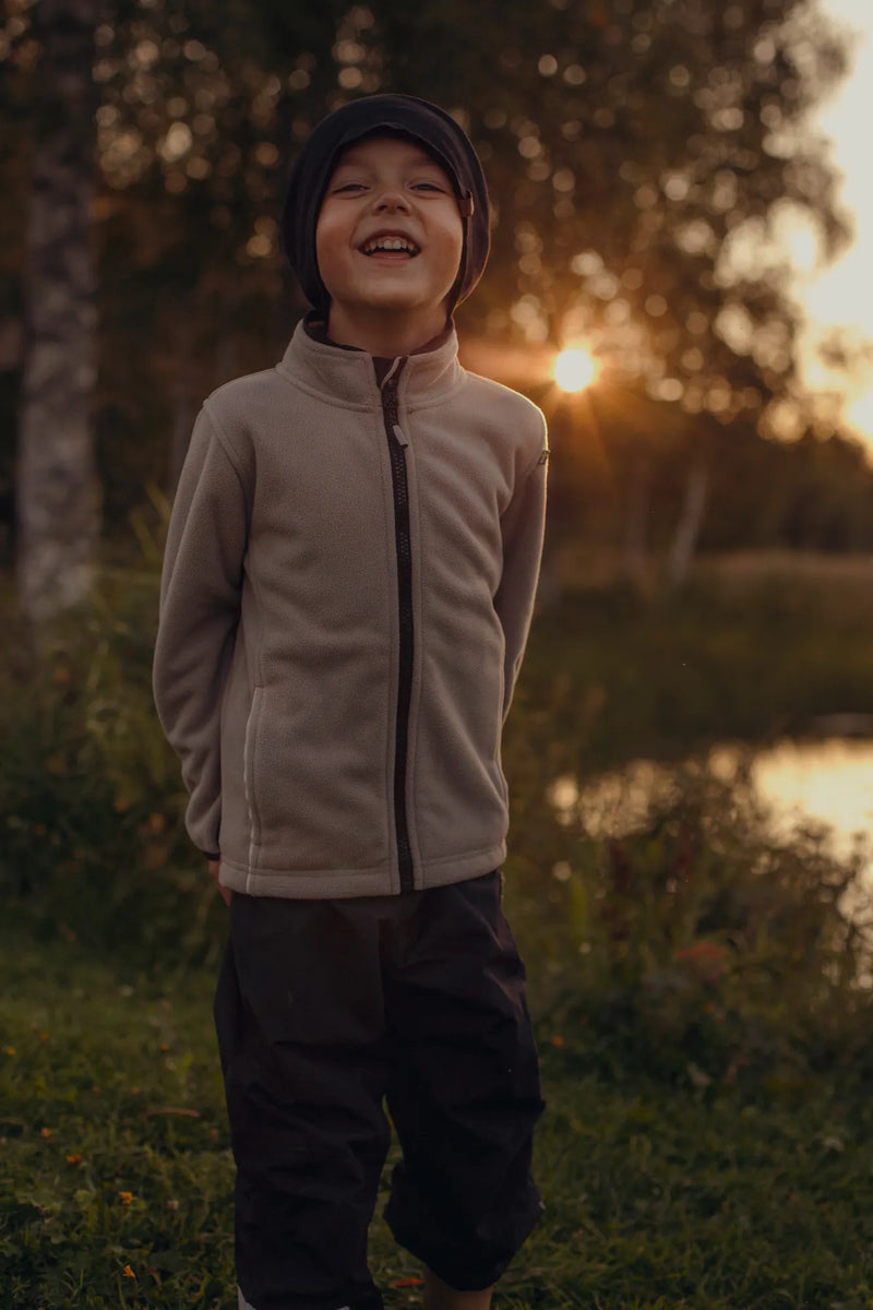 VINDEL JACKET WINDFLEECE - GREIGE
