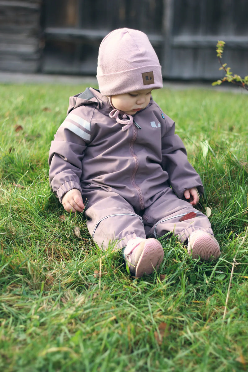 LINGBO SHELL BABY OVERALL - DUSTY MAUVE
